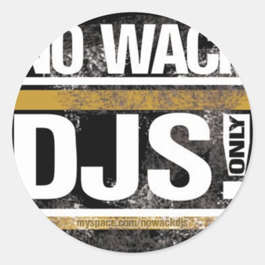 Sticker Rond Pas d'autocollant rond Wack DJs (Devant)