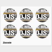 Sticker Rond Pas d'autocollant rond Wack DJs (Feuille)