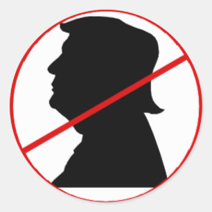 Sticker Rond Pas d'autocollant Trump