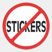Sticker Rond Pas d'autocollants (Devant)