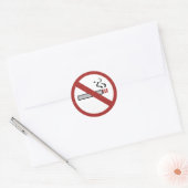 Sticker Rond Pas d'autocollants pour fumeurs (Enveloppe)
