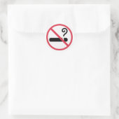 Sticker Rond Pas d'autocollants pour fumeurs (Sac)