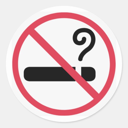 Sticker Rond Pas d'autocollants pour fumeurs (Devant)