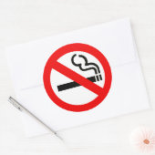 Sticker Rond Pas d'autocollants pour fumeurs (Enveloppe)