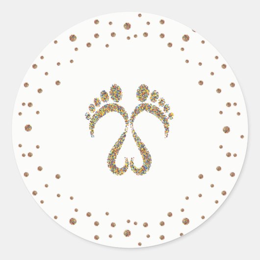 Sticker Rond Pas de bébé (Devant)