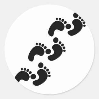 Sticker Rond pas de bébé mignon