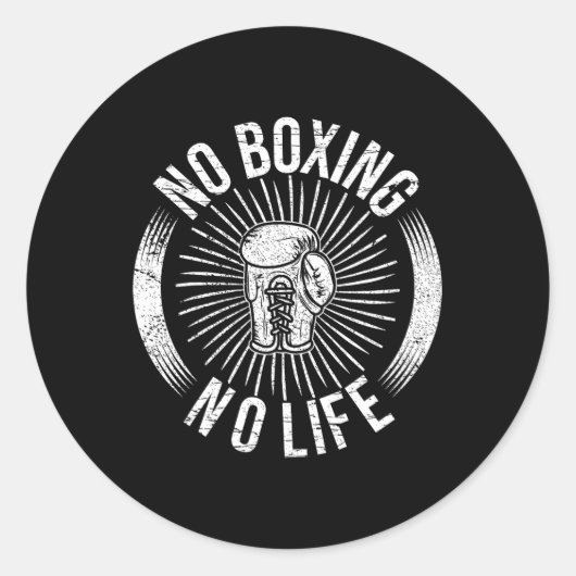 Sticker Rond Pas de boxe Pas de vie 2 (Devant)