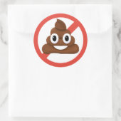 Sticker Rond Pas de caca (Sac)