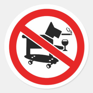 Sticker Rond Pas de chiens superbes