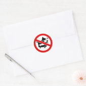 Sticker Rond Pas de chiens superbes (Enveloppe)