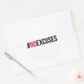 Sticker Rond Pas De Citation De Gym Excuses (Enveloppe)