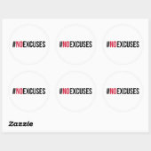 Sticker Rond Pas De Citation De Gym Excuses (Feuille)