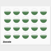 Sticker Rond Pas de coup d'oeil avant Noël blanc vert (Feuille)