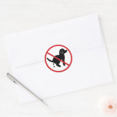 Sticker Rond Pas de déchets de chien (Enveloppe)