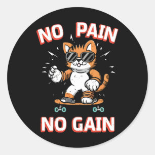 Sticker Rond Pas de douleur Pas de Gain