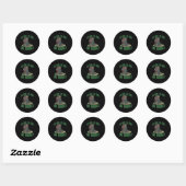 Sticker Rond Pas de douleur pas de pluie pas de maine (Feuille)