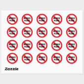 Sticker Rond Pas de factures s'il vous plaît - drôle d'autocoll (Feuille)