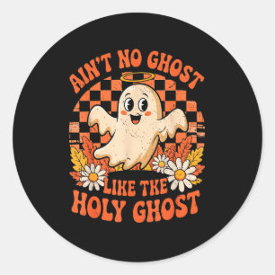 Sticker Rond Pas de fantôme comme Halloween Chris Saint-Esprit