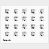 Sticker Rond Pas de fantômes, juste de lire (Feuille)
