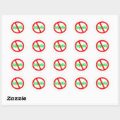 Sticker Rond Pas de fatphobie (Feuille)