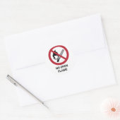 Sticker Rond Pas de flamme ouverte, signe d'interdiction (Enveloppe)