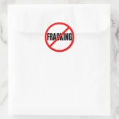 STICKER ROND "PAS DE FRACKING" (Sac)