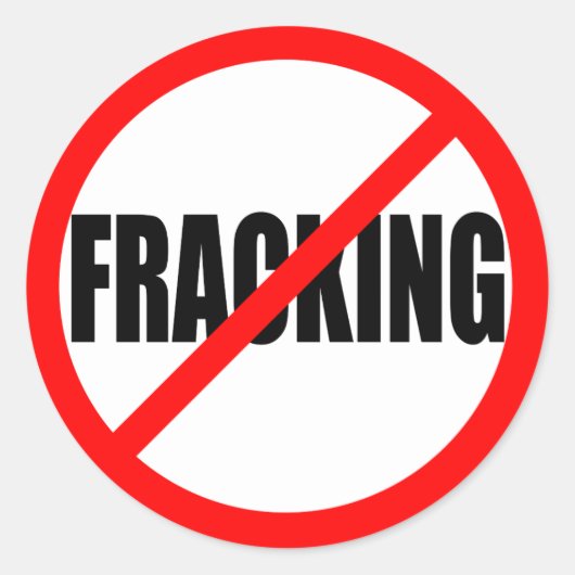 STICKER ROND "PAS DE FRACKING" (Devant)