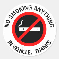 PAS DE FUMEUR DANS LE VÉHICULE. MERCI
