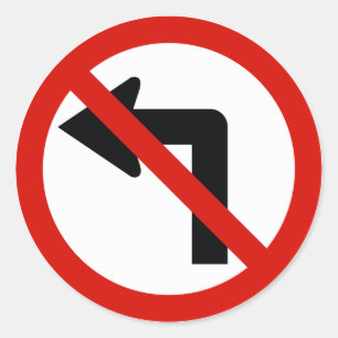 Sticker Rond Pas de gauche