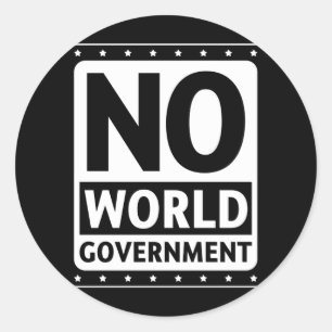Sticker Rond Pas de gouvernement mondial #1
