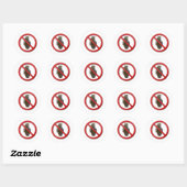 Sticker Rond Pas de grenades (Feuille)