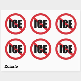 Sticker Rond Pas de ICE
