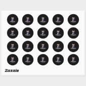 Sticker Rond Pas de lama à sonde (Feuille)