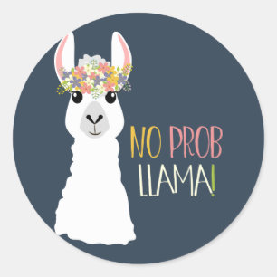Sticker Rond Pas de lama à sonde