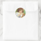 Sticker Rond Pas De Lapin (Sac)