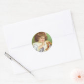 Sticker Rond Pas De Lapin (Enveloppe)