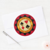 Sticker Rond Pas de limite Texas Hold'em Poker Chip (Enveloppe)