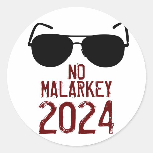Sticker Rond Pas de Malarkey 2024 (Devant)