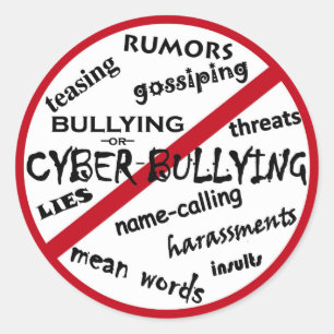 Sticker Rond Pas De Message D'Intimidation Plutôt Que De Choisi