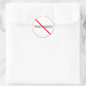 Sticker Rond Pas de Narcissistes ! (Sac)