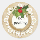 Sticker Rond Pas de Noël de Pékin (Devant)