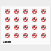 Sticker Rond Pas de panneau de virage en U (Feuille)