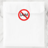Sticker Rond pas de panneau, IAM (Sac)