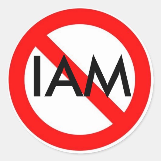 Sticker Rond pas de panneau, IAM (Devant)