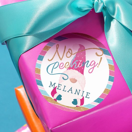 Sticker Rond Pas de Parties scintillant brillante de Pékin Gnom