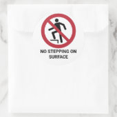 Sticker Rond Pas De Pas Sur La Surface, Panneau D'Interdiction (Sac)
