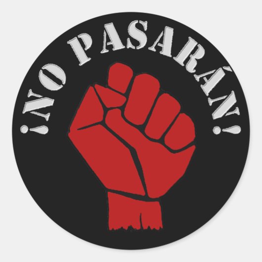 STICKER ROND PAS DE PASARAN (Devant)