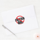 Sticker Rond Pas de pétrole étranger (Enveloppe)