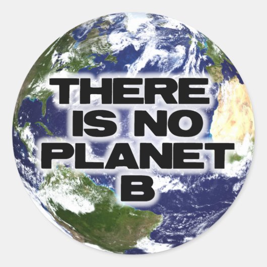 Sticker Rond Pas de planète B (Devant)