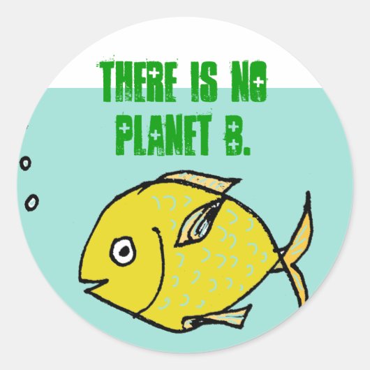 Sticker Rond Pas de planète B (Devant)